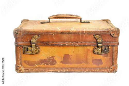 Charm of Old Suitcase Isolated On Transparent Background