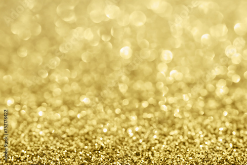Gilded Radiance, Defocused Bokeh Bliss, Abstract Gold Glitter Sparkle in a Dazzling Light Ensemble