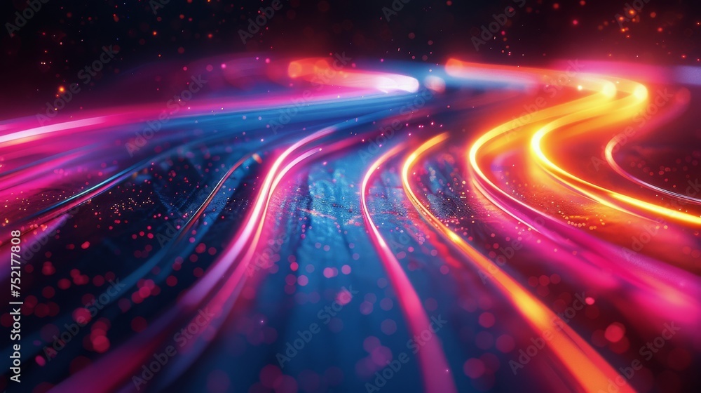 Blue and Yellow Background With Wavy Lines Blue and Yellow Background With Wavy Lines