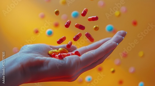 Person Holding Handful of Pills