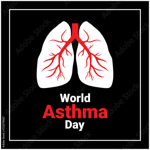 World Asthma Day. Vector illustration.