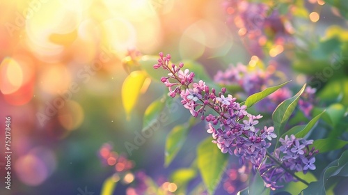 Isolated Lilac branch