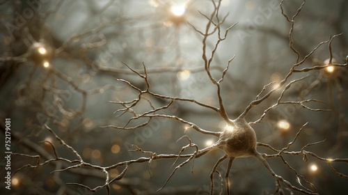 Image of the structure of cortical pyramidal neurons.