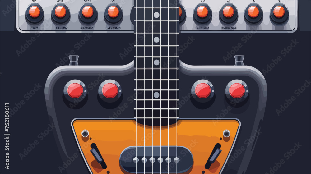 Guitar amplifier realistic vector icon Flat vector