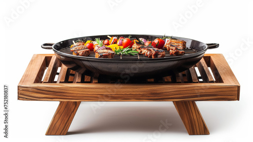 Barbecue on white background