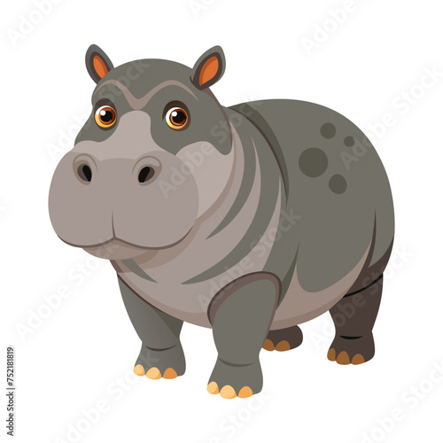 Hippopotamus illustration on White Background