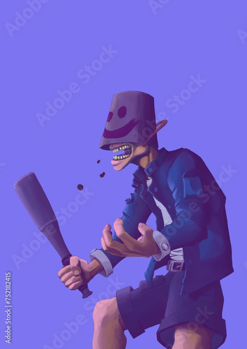 Εκτύπωση καμβά Bucket Kid, The rebel junker