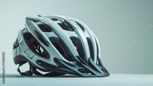 bike helmet on white background photo