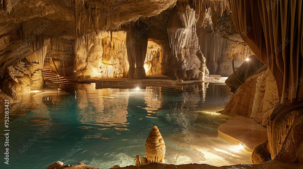 Two spectacular natural underground galleries