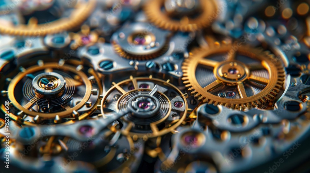 Intricate Watch Movement Detail