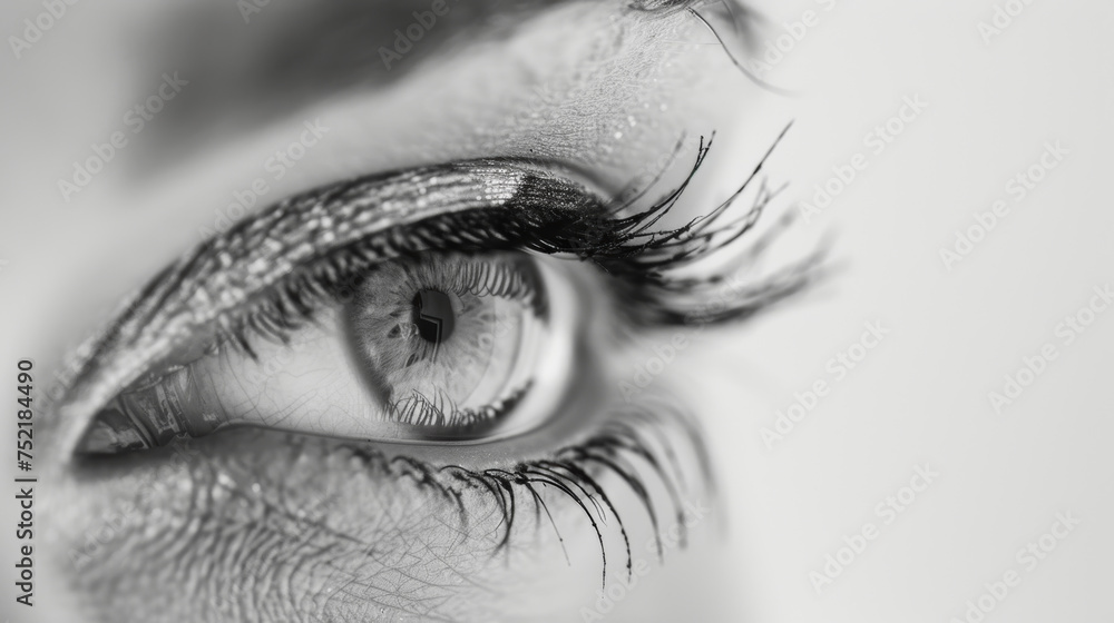 Fototapeta premium eye on white background