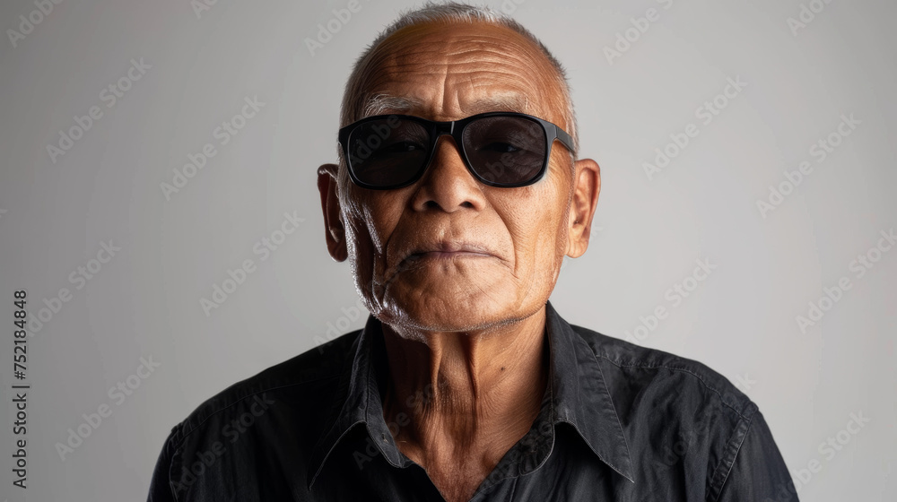 Obraz premium blind man on white background