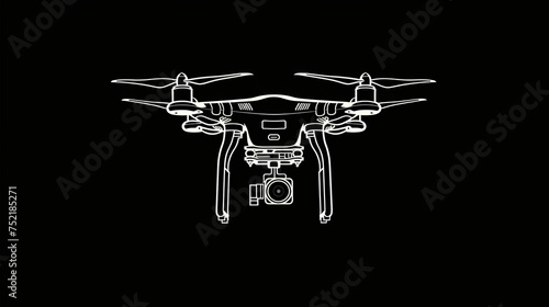 Vector of Drone camera Logo aerial remote control sy