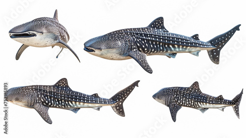 Beautiful view of collection of fish isolated background