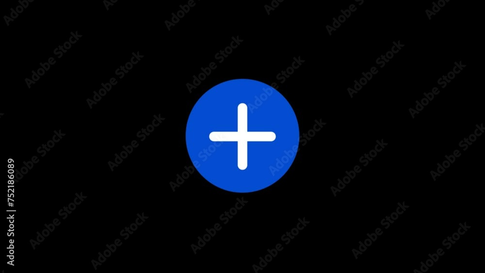 Plus add icon circle fade Animation with transparent background Plus add icon circle fade Animation with transparent background