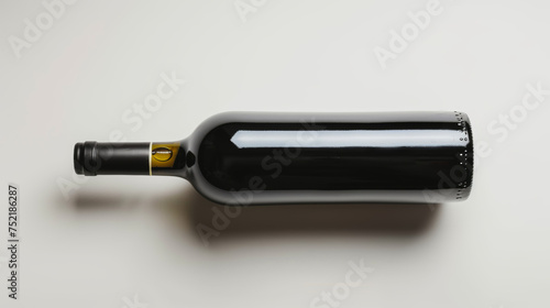 bottle of wine on white background