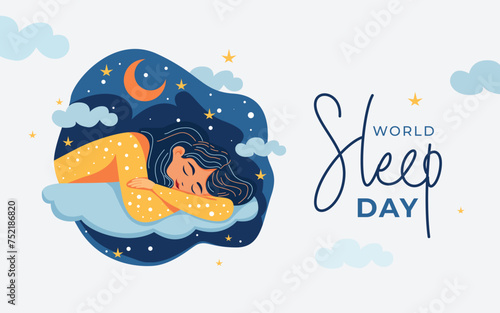 World Sleep Day Vector Background Design Illustration Template