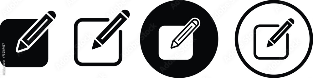 Edit icon set symbol vector illustration. Edit icon set symbol vector illustration.