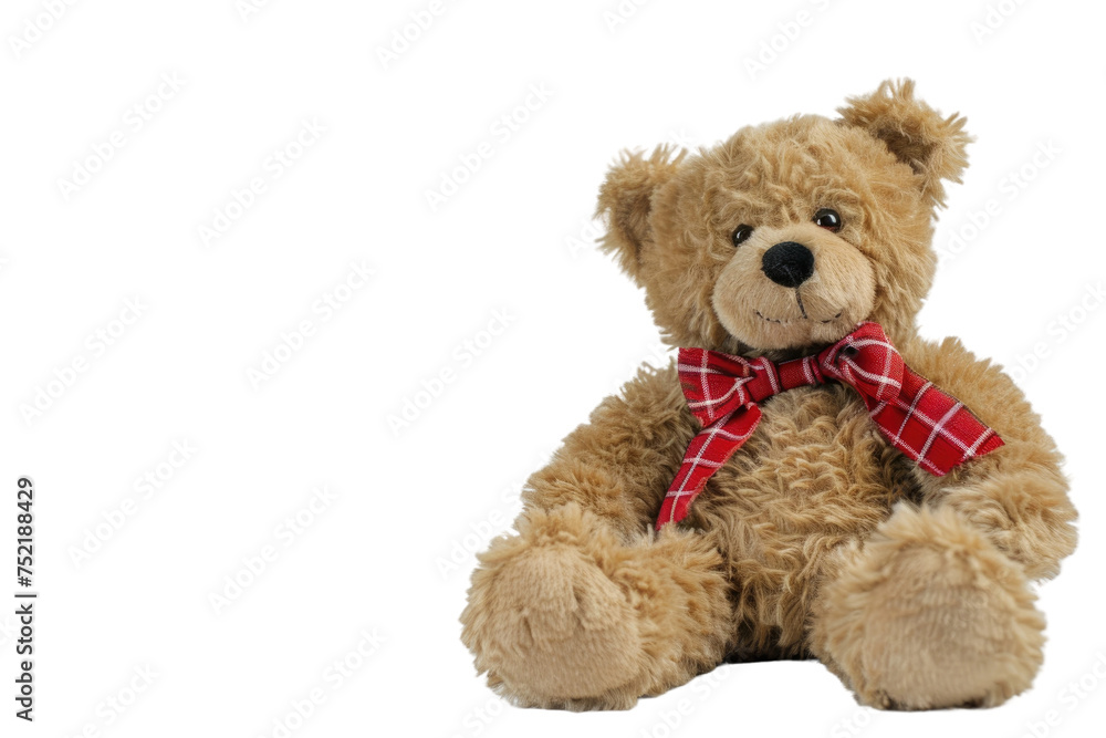 Plush Teddy Bear Isolated On Transparent Background