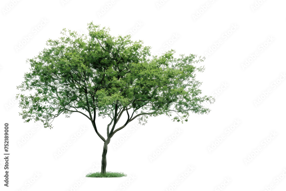Lush Green Tree Isolated On Transparent Background