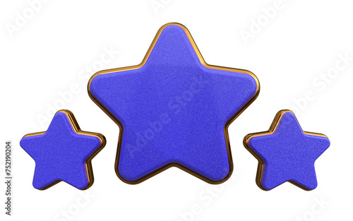 3 stars, the center one is bigger for winners in glitter with white and gold