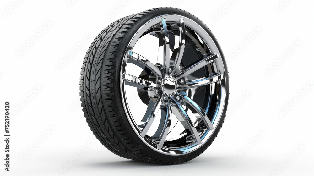 car wheel on white background car wheel on white background