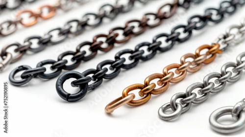 chains on white background