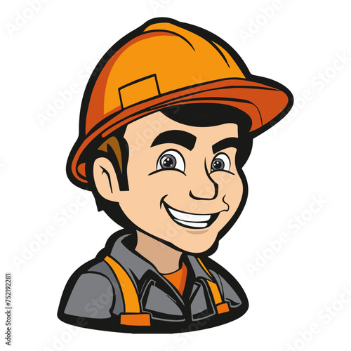 Construction worker. Illustration vector graphic of construction worker
