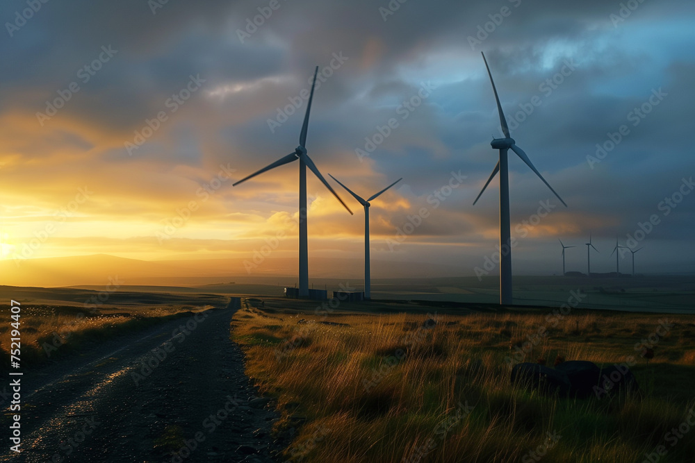 Obraz premium Wind Turbines Windmill Energy Farm