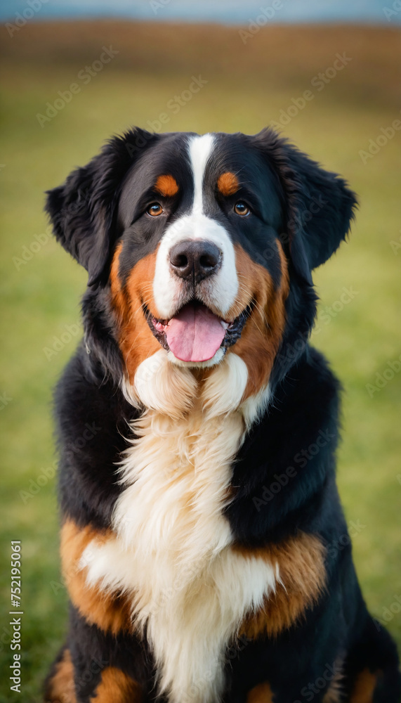 bernese mountain dog portrait