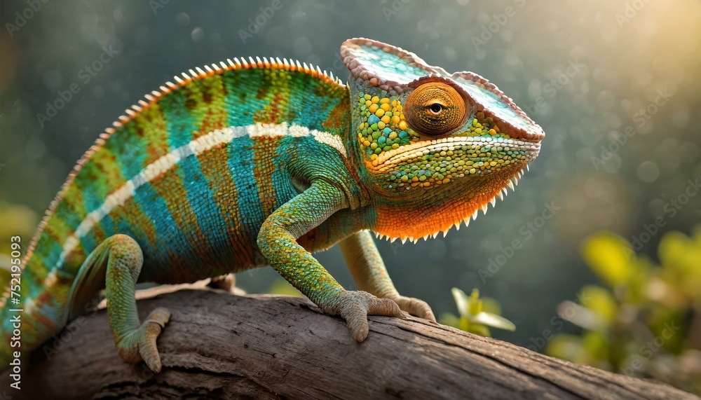 Obraz premium chameleon on a tree