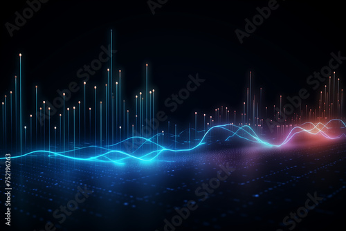 Abstract technology digital line electronic network data innovation concept background.