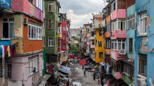 Workers and Syrian people stay in Istanbul an empty