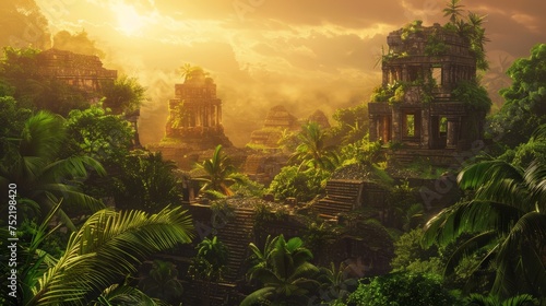 Fototapeta Naklejka Na Ścianę i Meble -  Buddhist temple in the jungle