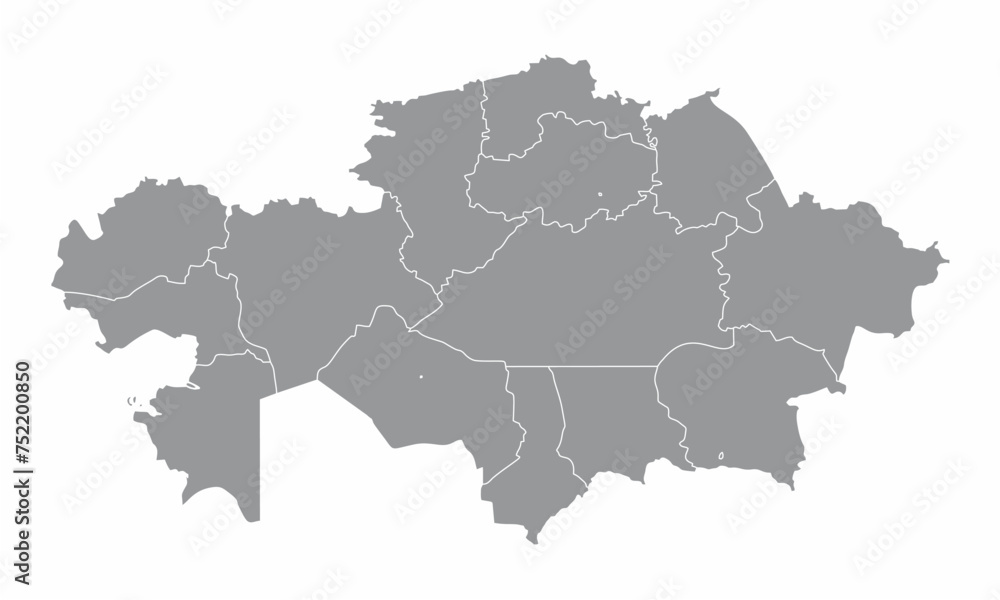 Kazakhstan administrative map