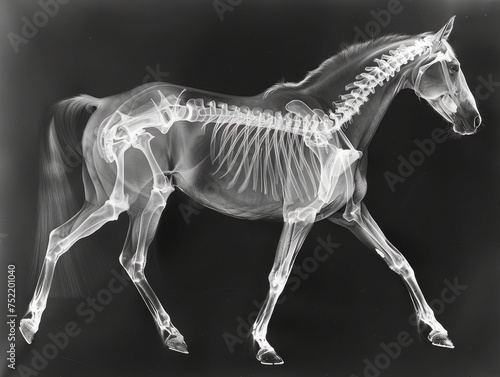 xray of a horse, photo