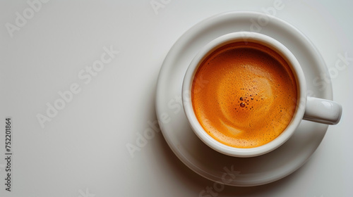 cup with coffee on white background