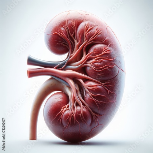 human kidney organ on white
