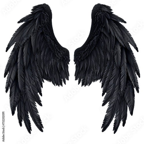 angel wings black and white