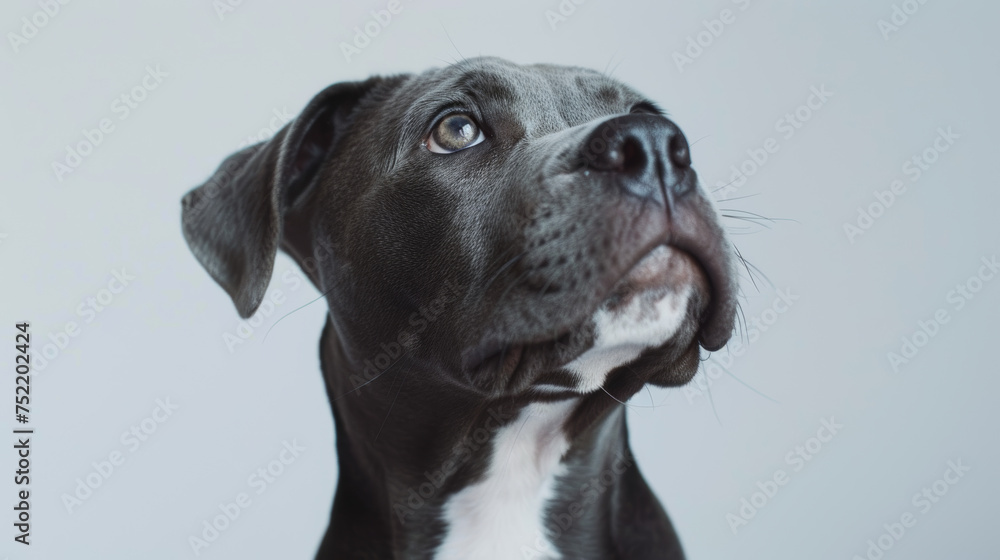 cute dog on white background