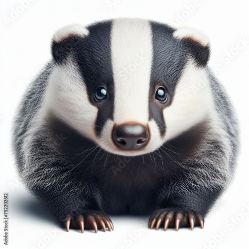 badger on white 