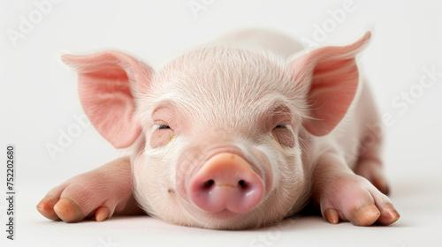 cute pig on white background