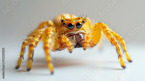 cute spider on white background photo