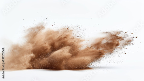 dust on white background