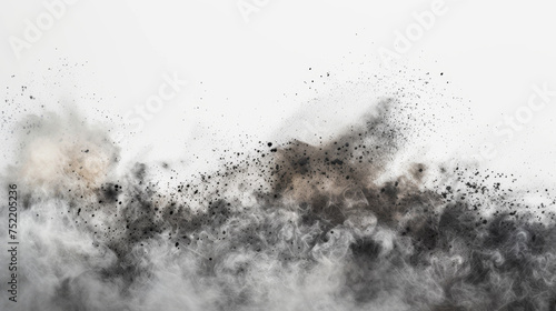 dust on white background