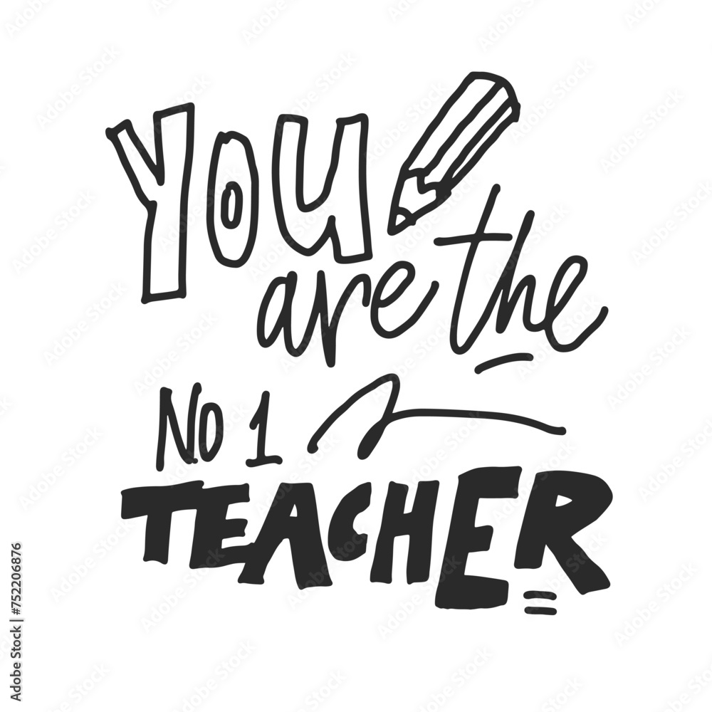 Teachers card. Card for Teacher's day. Hand lettering for your design Teachers card. Card for Teacher's day. Hand lettering for your design