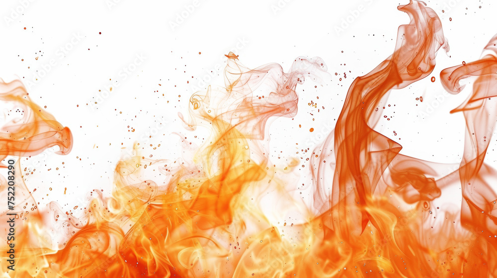 fire on white background fire on white background