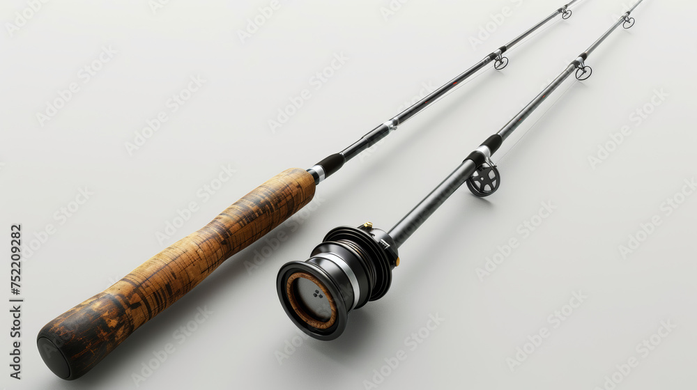 fishing rod on white background fishing rod on white background