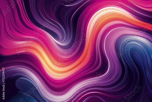 Colorful abstract background with wavy lines and waves. Suitable for backgrounds, digital art projects, and vibrant designs. Vibrant, dynamic, modern visual.