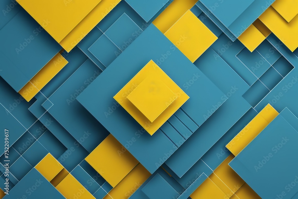 Abstract geometric background with yellow and blue squares, ideal for modern graphic design projects, website backgrounds, or digital presentations. Abstract geometric background with yellow and blue squares, ideal for modern graphic design projects, website backgrounds, or digital presentations.